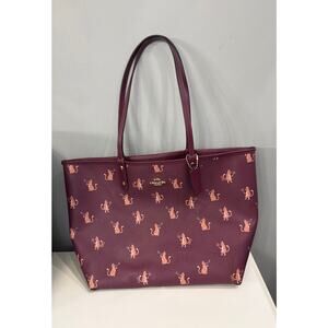 Coach Reversible City Tote Bag - PARTY CAT PRINT - Limited Edition